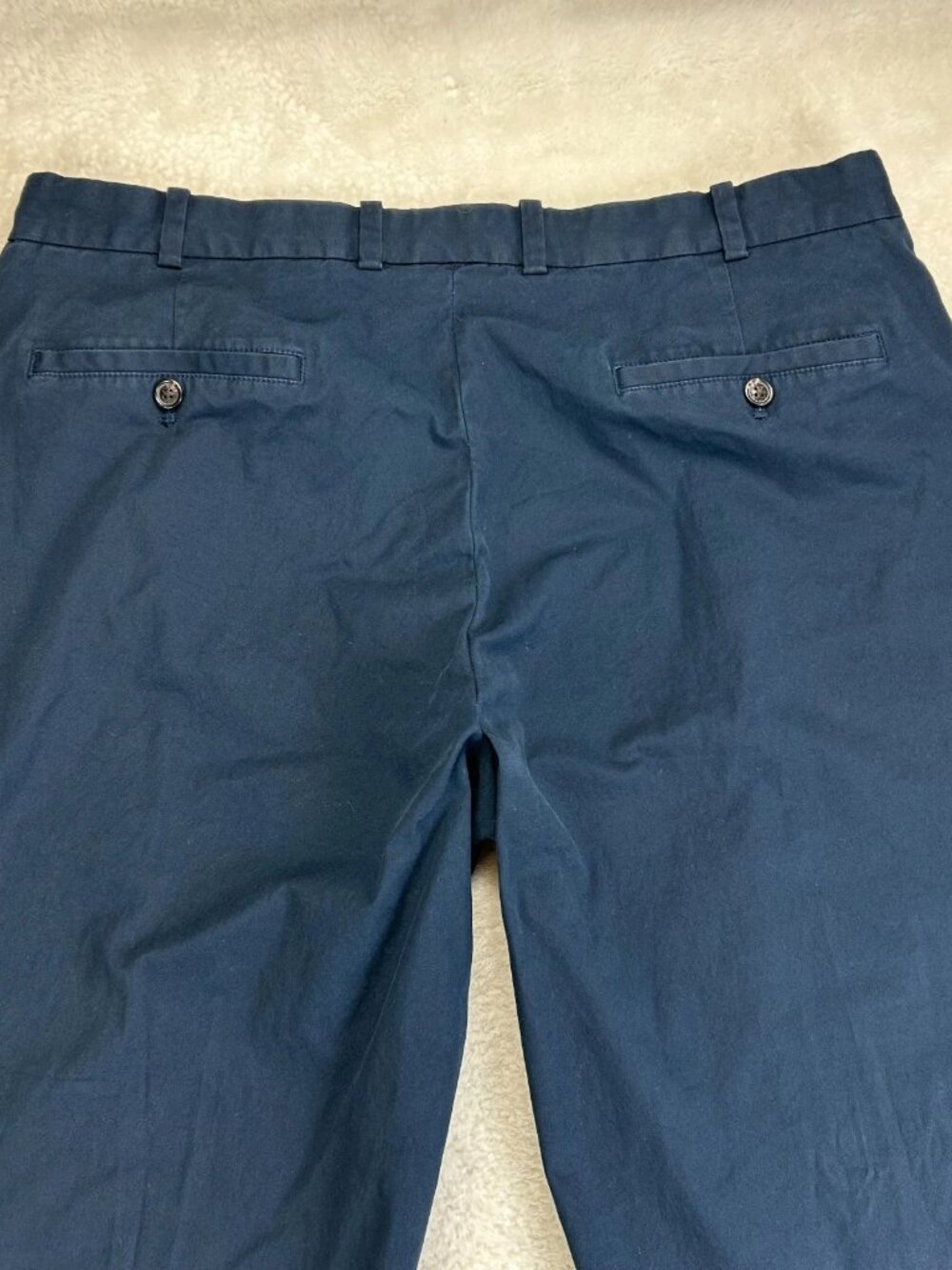 Brooks Brothers Chino Pants Mens 38x30 Blue‎ Stretch Straight Flat Front Formal - Picture 4 of 14